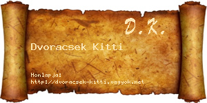 Dvoracsek Kitti névjegykártya