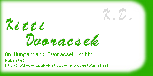 kitti dvoracsek business card
